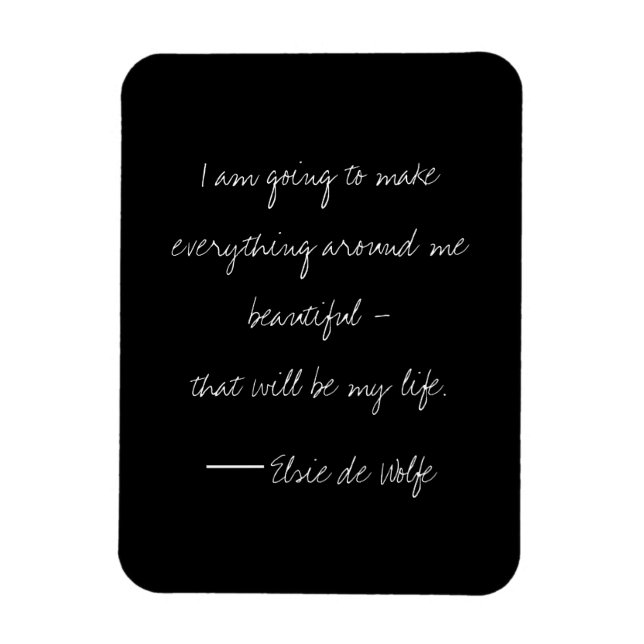 Magnet de citation Elsie De Wolfe (Vertical)