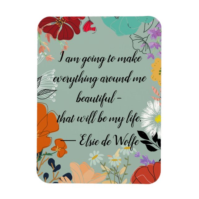 Magnet de citation Elsie de Wolfe (Vertical)