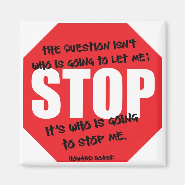 Magnet de citation Howard Roark (Devant)