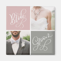 Magnet de collage photo de la mariée et du Mariage