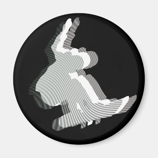 Magnet de conception du logo de snowboard (Devant)