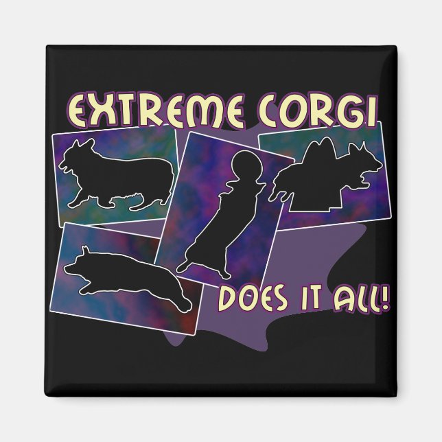 Magnet de corgi extrême (Devant)