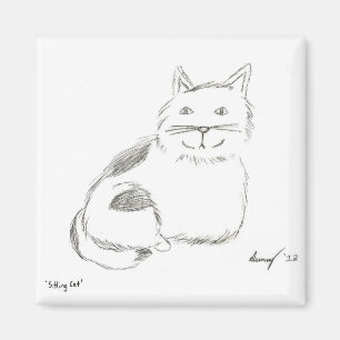 Magnet de croquis Kitty - Carré