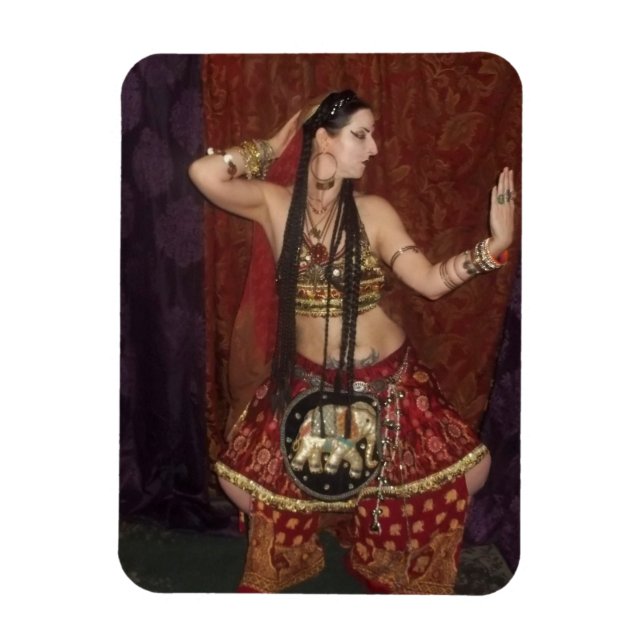 Magnet de danseur du ventre de fusion indien (Vertical)
