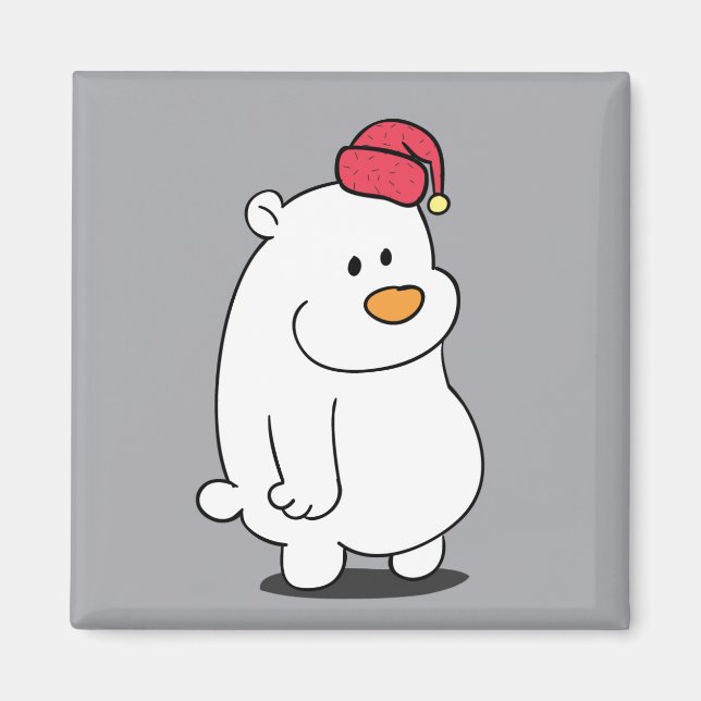 Magnet de dessin animé d'ours polaire mignon (Devant)