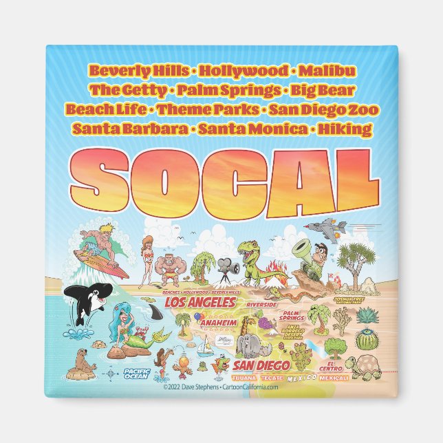 Magnet de dessin SoCal (Devant)