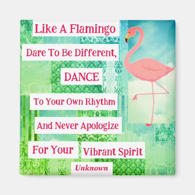 Magnet de devis Inspiration Flamant rose (Devant)