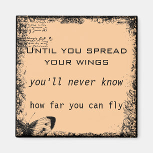 Magnet de devis motivationnel vintage