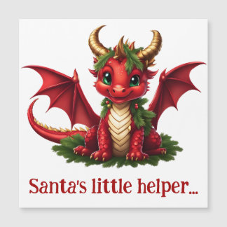 Magnet de dragon de Noël mignon