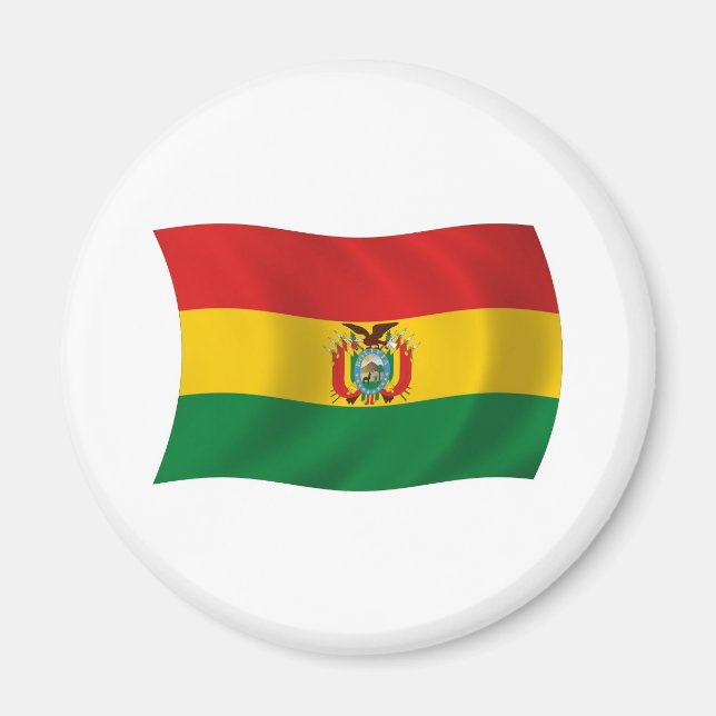 Magnet de drapeau de la Bolivie (Devant)