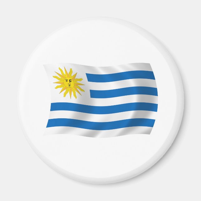 Magnet de drapeau de l'Uruguay (Devant)