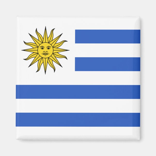 Magnet de drapeau de l'Uruguay (Devant)
