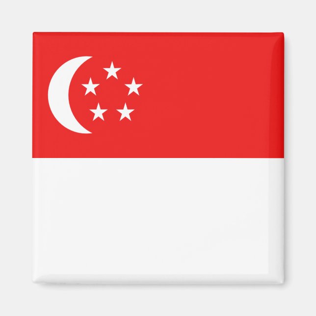 Magnet de drapeau de Singapour (Devant)