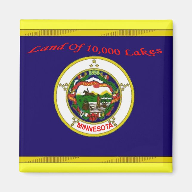 Magnet de drapeau du Minnesota (Devant)