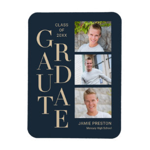 Magnet de Faire-part de graduation de charme empil