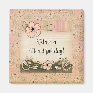 Magnet de frigo aux perles de fleurs victoriennes