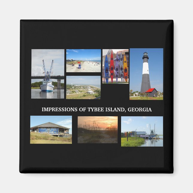 Magnet de Georiga de l'île Tybee (Devant)