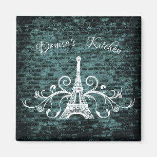 Magnet de gravité Tour Eiffel turquoise