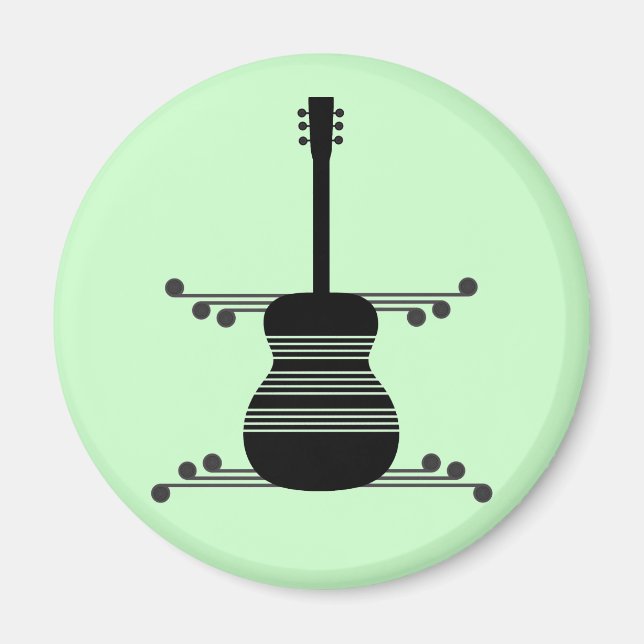 Magnet de guitare rétro (Devant)