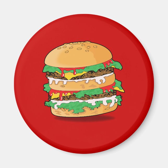 Magnet de hamburger de dessin (Devant)