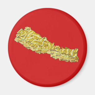 Magnet de la carte du Népal