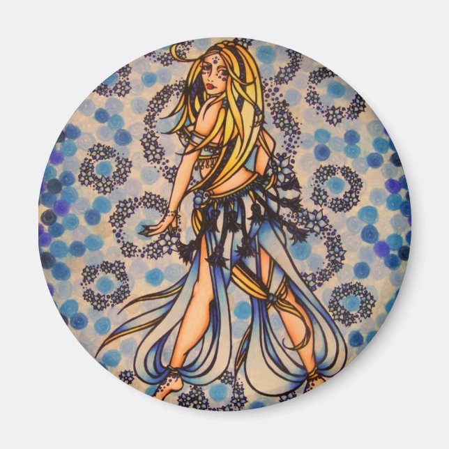 Magnet de la danseuse du ventre Kalila (Devant)