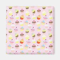 Magnet de la fête de cupcake