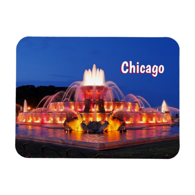 Magnet de la fontaine de Chicago Buckingham (Horizontal)