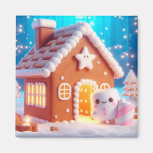 Magnet de la maison de pain d'épices de Noël Marsh