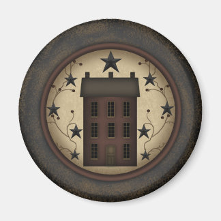 Magnet de la maison de salerie rouge primitif