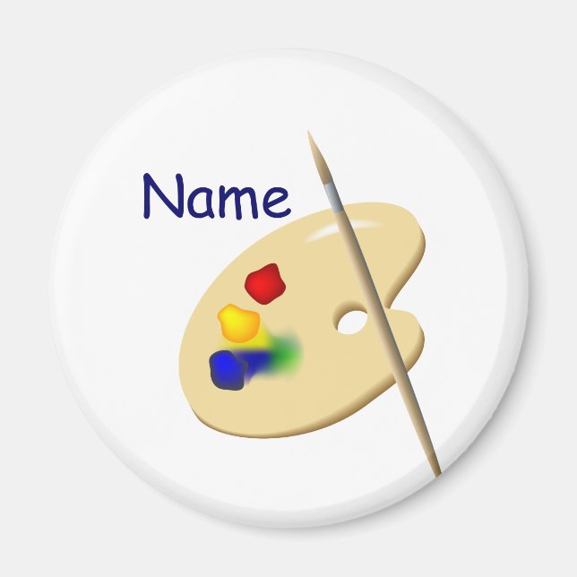 Magnet de la palette d'artistes couleur (Devant)