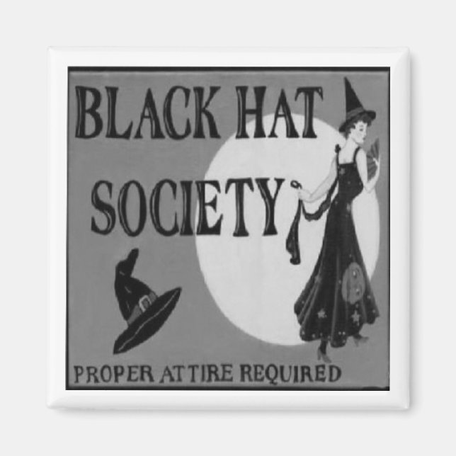 Magnet de la société des Casquettes noirs (Devant)