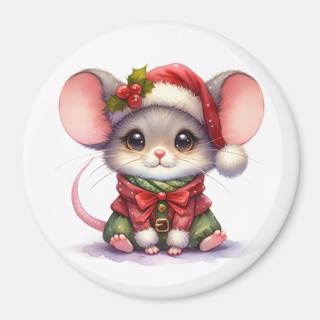 Magnet de la souris de Noël (Devant)