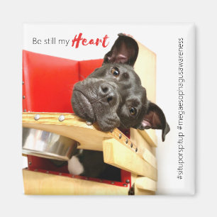 Magnet de la tête du coeur (Carré)
