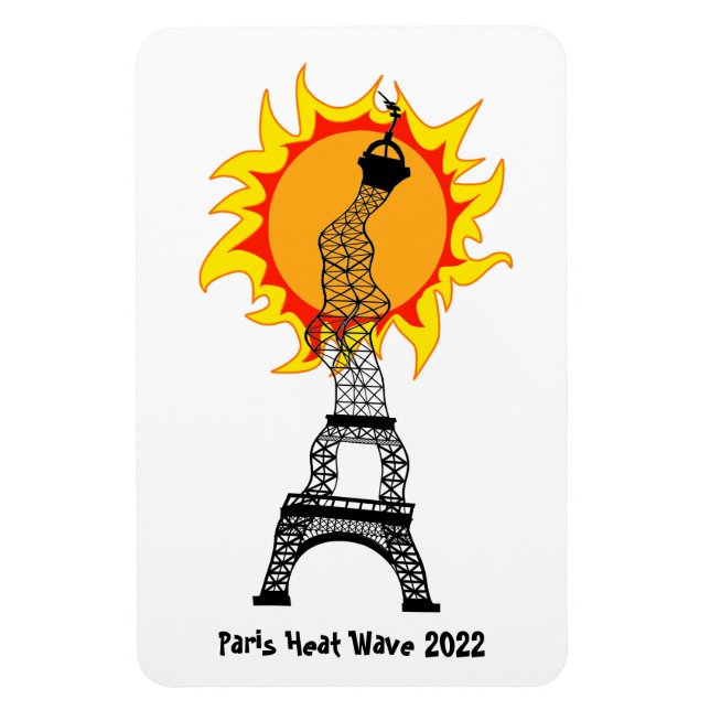 Magnet de la vague de chaleur de Paris 2022 (Vertical)