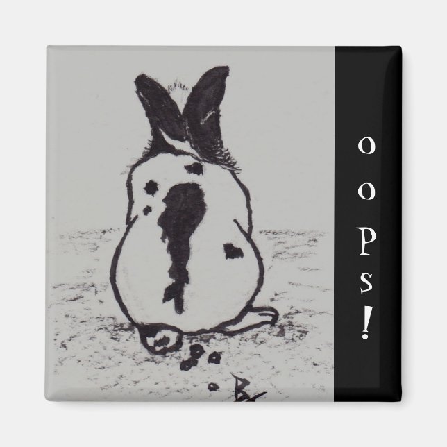 Magnet de l'académie de Bunny Go Oops (Devant)