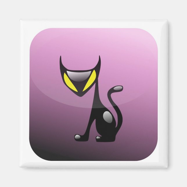 Magnet de l'application Demon Cat (Devant)