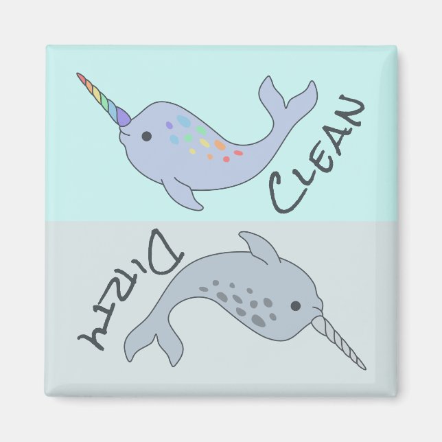 Magnet de lave-vaisselle Narwhal Clean (Devant)