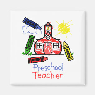 Magnet de l'enseignant préscolaire - École et Cray