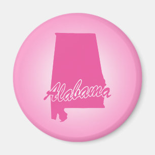 Magnet de l'État rose de l'Alabama