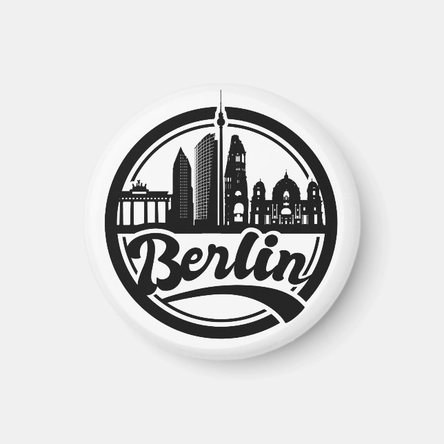 Magnet de logo Vintage de Berlin City (Devant)