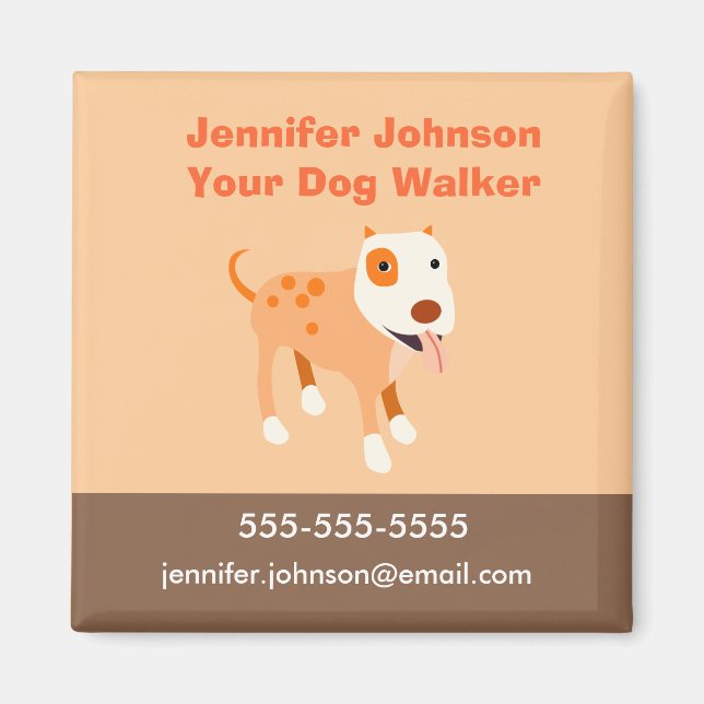 Magnet de marcheur de chien (Devant)