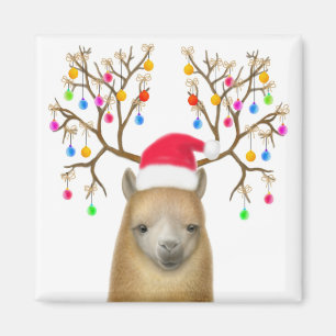 Magnet de Noël Alpaca