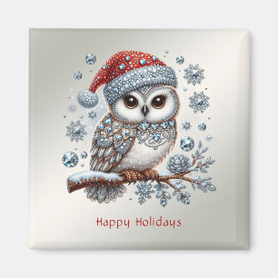 Magnet de Noël de la Chouette