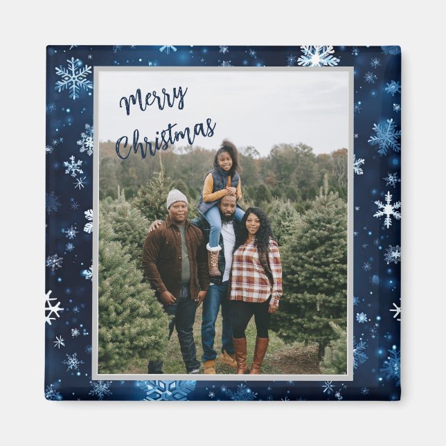 Magnet de Noël personnalisé avec photo (Devant)