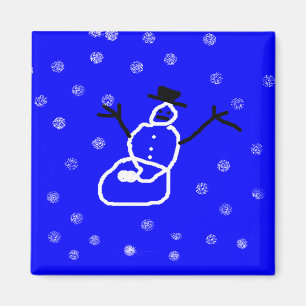 Magnet de Noël Snowman - Art by Kids