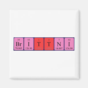 Magnet de nom de table périodique Brittni