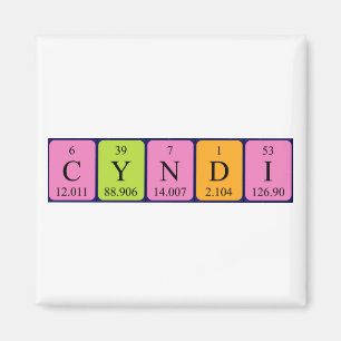 Magnet de nom de table périodique Cyndi
