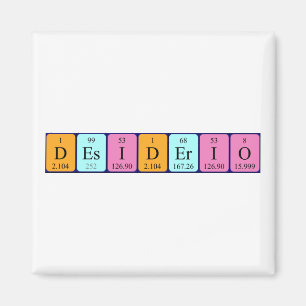 Magnet de nom de table périodique Desiderio