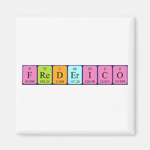 Magnet de nom de table périodique Frederico